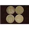 Image 1 : 1914, 27, 30 & 1934 SWEDEN SILVER 25 ORE COINS