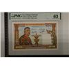 Image 1 : 1957 LAOS NATIONAL BANK 100 KIP PMG 63 CHOICE UNC