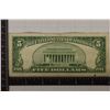 Image 2 : 1953-A US $5 RED SEAL BILL