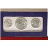 Image 2 : 1976 SILVER 3 COIN BICENTENNIAL UNC SET IN RED