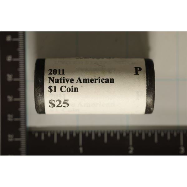 $25 ROLL OF 2011-P NATIVE AMERICAN DOLLARS BU