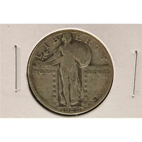 1929 SILVER STANDING LIBERTY QUARTER
