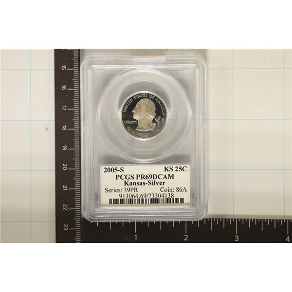 2005-S SILVER KANSAS QUARTER PCGS PR69 DCAM