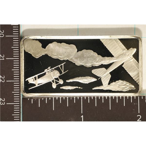 1.03 OZ. PROOF STERLING SILVER WAR PLANE INGOT