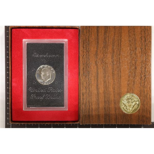 1971 IKE SILVER DOLLAR (BROWN PACK) IN BOX