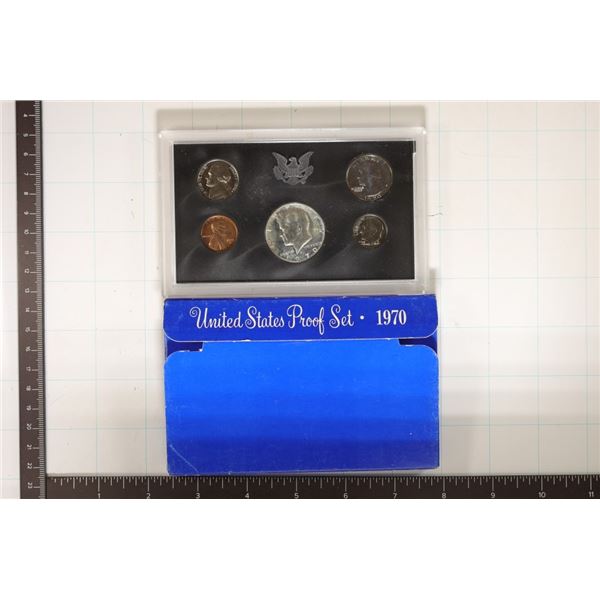 1970 US PROOF SET WITH BOX, 40% SILVER JFK HALF