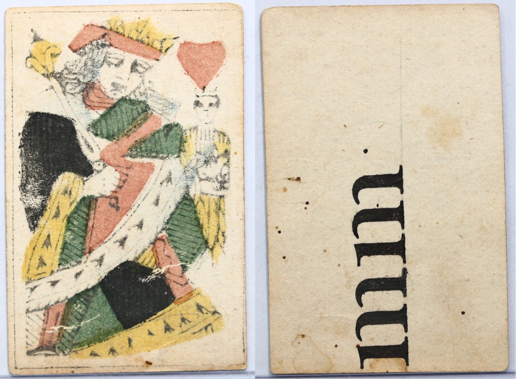 French Colonial Issue Playing Card; Jacks of Hearts with twice the ...