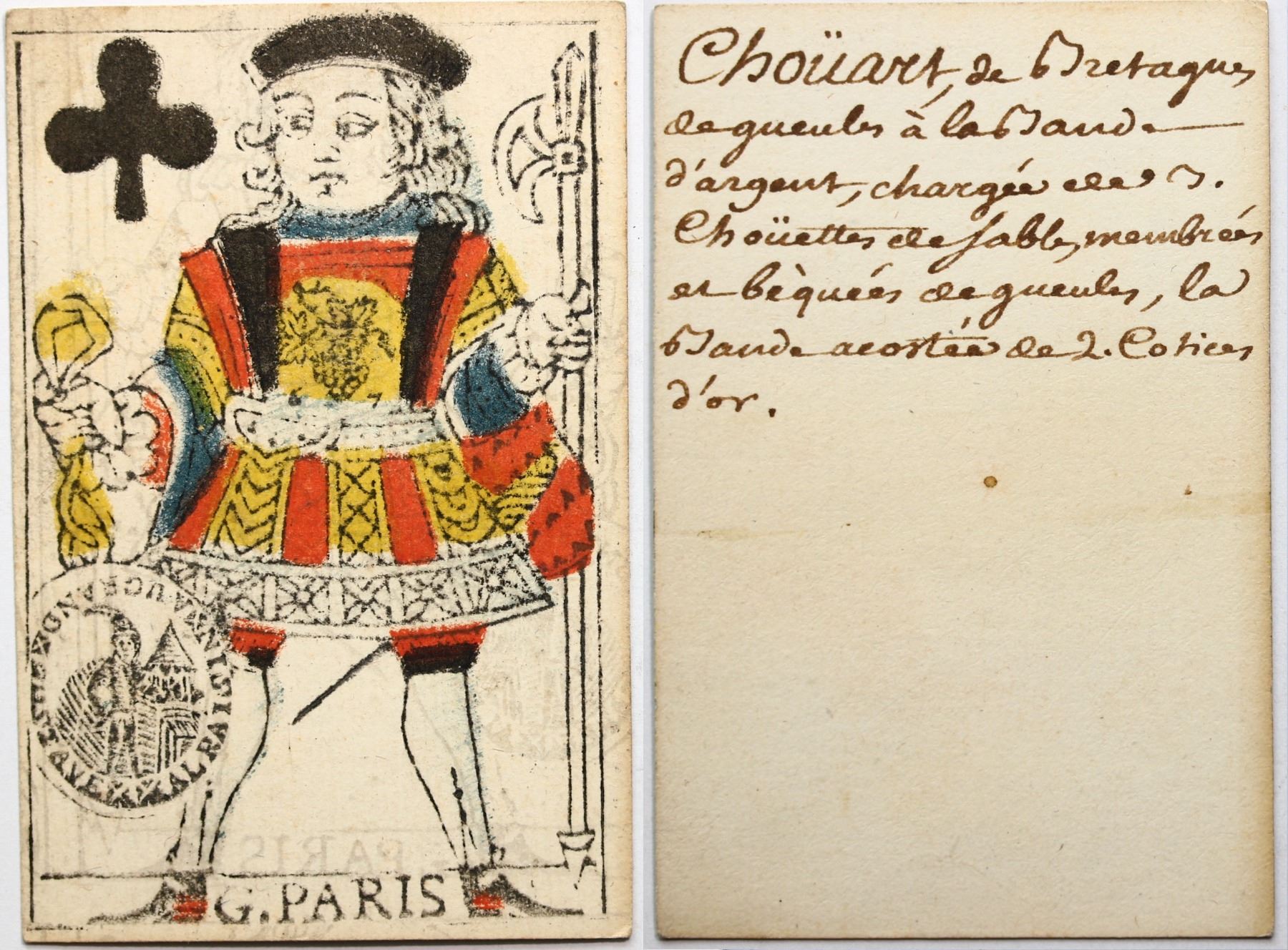 French Colonial Issue Playing Card; Jacks of Clubs with French Hand ...