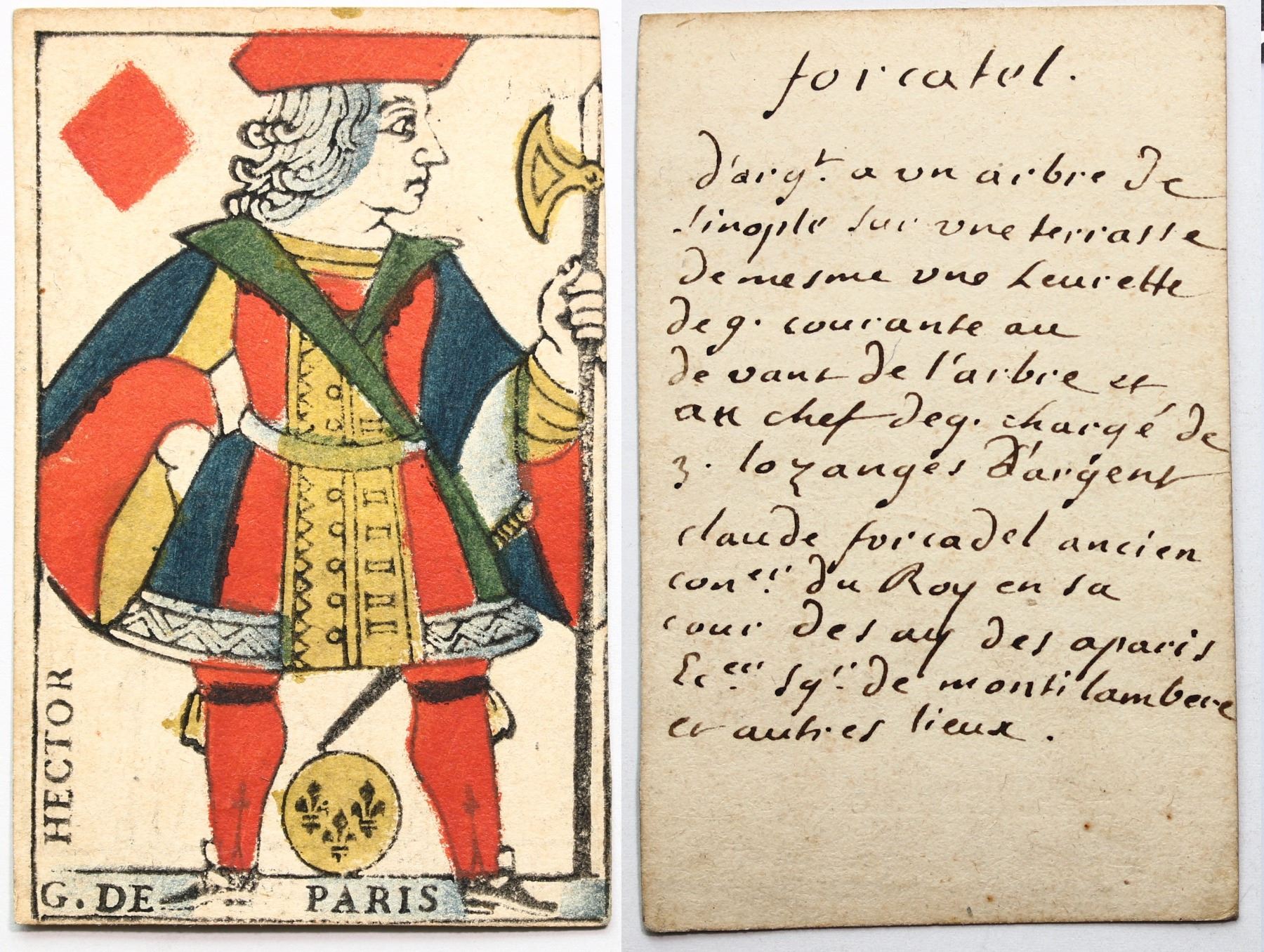 French Colonial Issue Playing Card; Jacks of Diamonds with French Hand ...