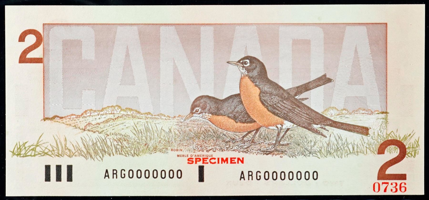 Specimen Notes; 1986 $2 BC-55aS #ARG0000000, CCGS Choice Extra Fine-45 ...