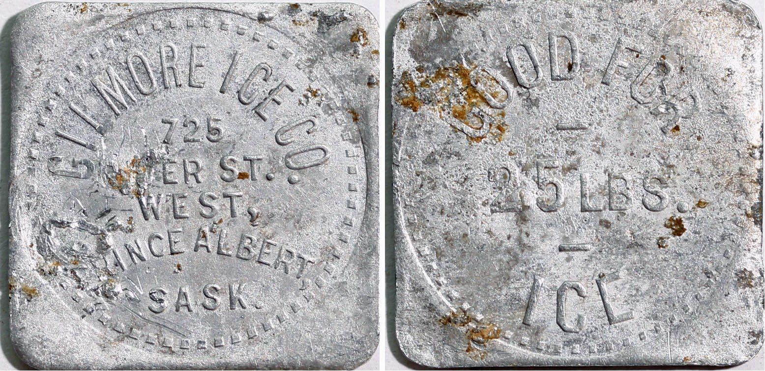 Sakaskatchewan Merchant Token; Rare Gilmore Ice Co. 725 River St. West ...