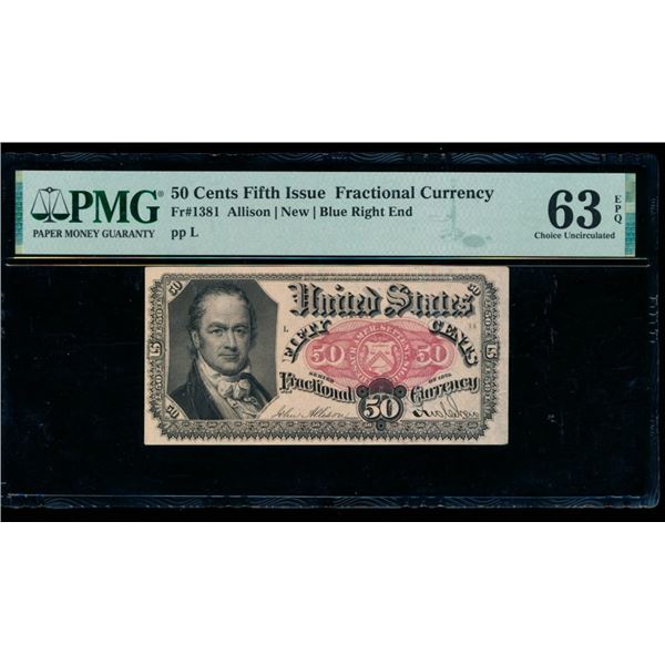 50 Cent Fifth Issue Fractional PMG 63EPQ