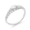 Image 2 : 14KT White Gold 0.40ctw Diamond Ring