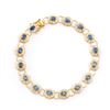Image 1 : Plated 18KT Yellow Gold 6.25ctw Blue Sapphire and Diamond Bracelet