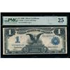 1899 $1 Black Eagle Silver Certificate PMG 25