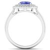 Image 4 : 14KT White Gold 1.41ct Tanzanite and Diamond Ring