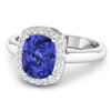 Image 3 : 14KT White Gold 2.02ctw Tanzanite and Diamond Ring