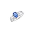 14KT White Gold 1.15ct Tanzanite and Diamond Ring
