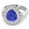 Image 3 : 14KT White Gold 2.97ctw Tanzanite and Diamond Ring