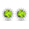 Image 1 : 14KT White Gold 1.72ctw Peridot Topaz and Diamond Earrings
