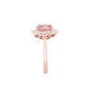 Image 3 : 14KT Rose Gold 1.14ct Morganite and Diamond Ring