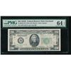 Image 1 : 1934D $20 Cleveland FRN PMG 64EPQ