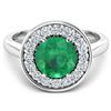 Image 2 : 14KT White Gold 1.8ct Zambian Emerald and Diamond Ring
