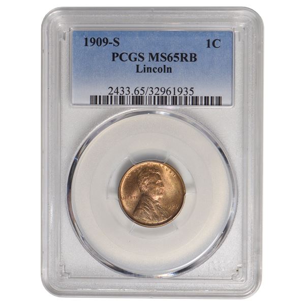 1909-S Lincoln Cent PCGS MS65RB