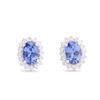 14KT White Gold 1.64cts Tanzanite and Diamond Earrings