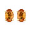 14KT Yellow Gold 1.10ctw Orange Sapphire Earrings