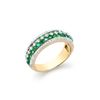 14KT Yellow Gold 1.25ctw Emerald and Diamond Diamond Ring