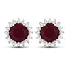 14KT White Gold 2.1ctw Ruby and Diamond Earrings