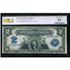 1899 $2 Mini Porthole Silver Certificate PCGS 64