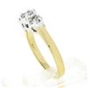 Image 8 : 14k TT Gold 0.55 ctw Round Brilliant Cut Diamond Triple 3 Flower Cluster Band Ri