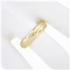 Image 3 : Unisex Classy 14K Yellow Gold 5mm Plain Domed Polished Stack Wedding Band Ring