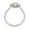 Image 9 : Platinum 1.65 ctw E Flawless GIA Round Diamond LOW PROFILE Halo Engagement Ring
