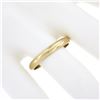 Image 3 : Classic 14k Yellow Gold 3.5mm Domed Polished w/ Milgrain Stack Wedding Band Ring