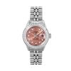 Image 2 : Rolex Ladies Stainless Steel Salmon Diamond Date Wristwatch 26MM