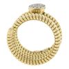 Image 8 : Estate 18k TT Gold 0.20 ctw Diamond Flexible Coiled Stack Look Wide Band Ring