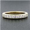 Image 3 : Tiffany & Co. 18k Yellow Gold 1 ctw Channel Round Diamond Wedding Band Ring w/ B