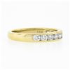Image 6 : Tiffany & Co. 18k Yellow Gold 1 ctw Channel Round Diamond Wedding Band Ring w/ B