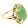 Image 4 : Vintage 14k Yellow Gold Translucent Cabochon Green Jade Twisted Wire Ring Sz 5.5