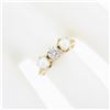 Image 3 : Antique 14k Yellow Gold 0.37 ctw Old European Diamond w/ 4.5mm Pearl Accents Rin