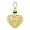 Image 2 : LAGOS 18K Yellow Gold Fluted Puffed Heart Perfume Flask Bottle Charm Pendant