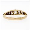 Image 7 : Antique Victorian 18K Gold 0.32 ctw Cushion Old Mine & Rose Cut Diamond Band Rin