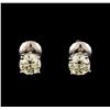 14KT White Gold 0.98 ctw Diamond Solitaire Earrings