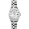 Image 2 : Rolex Ladies Quickset Stainless Steel Silver Diamond Bezel Datejust Wristwatch 2