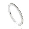 Image 9 : 14k White Gold 0.33 ctw Pave Diamond Thin Petite Stack Wedding Eternity Band Rin