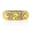 Image 2 : Vintage Solid 18k Yellow Gold Nautical Themed Hinged Square Panel Link Bracelet