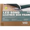Image 3 : (UN-USED) BLACK LED BOND LEATHER QUEEN BED FRAME